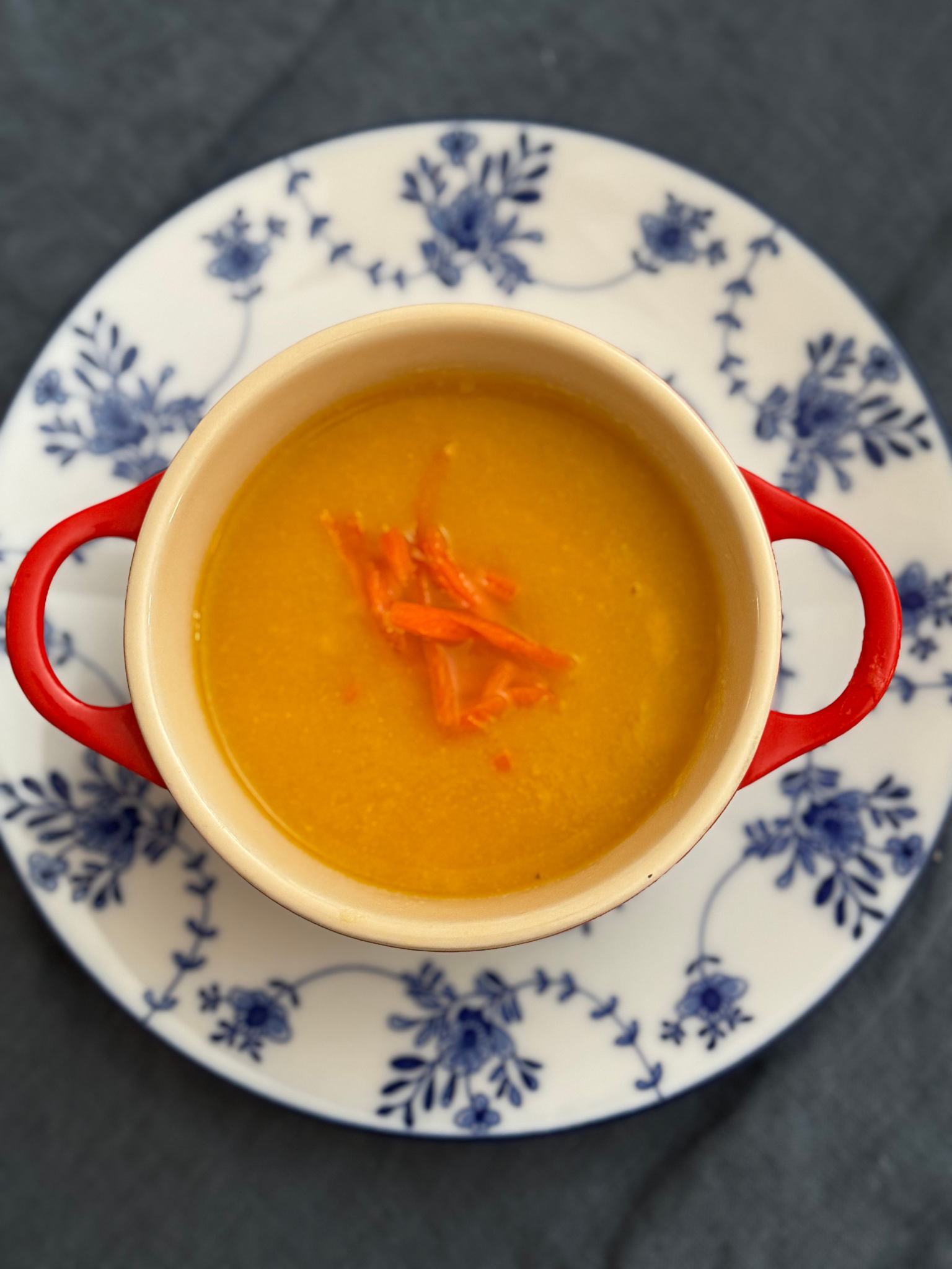 bowl of carrot parsnip soup